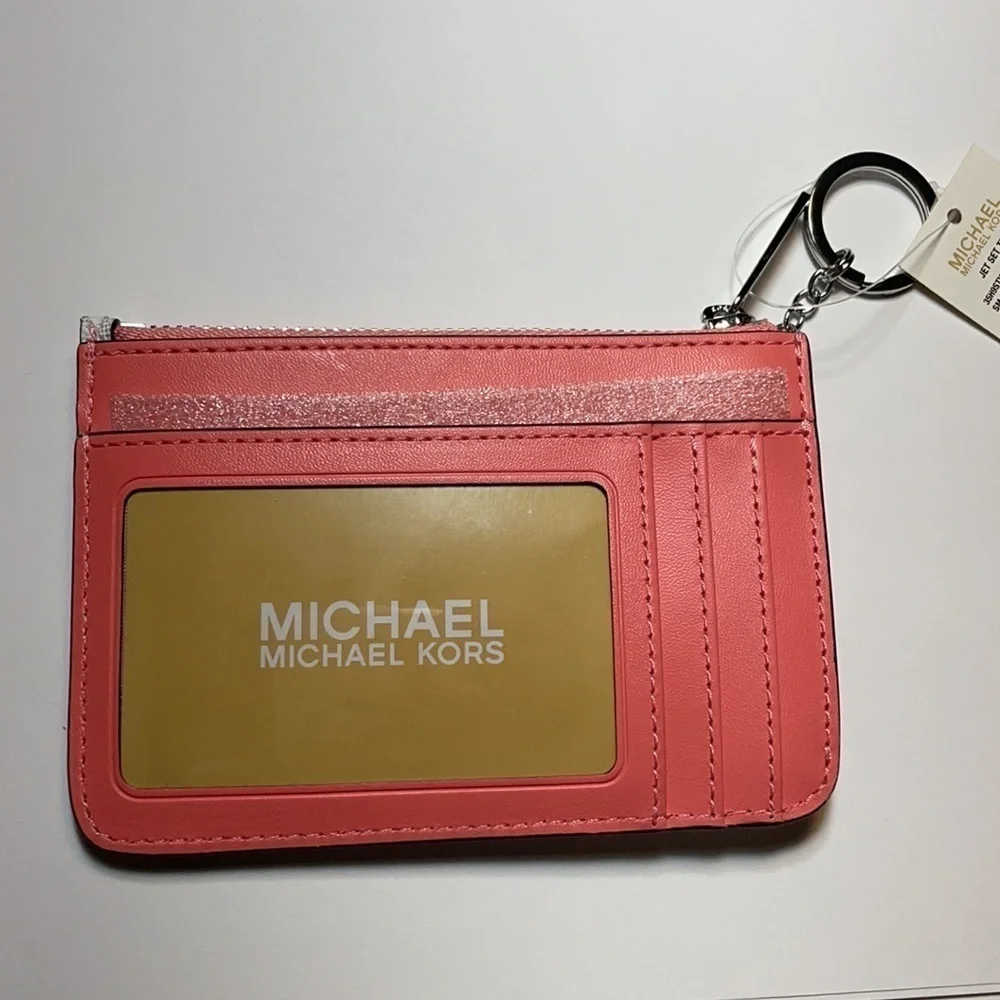 Michael Kors small coin pouch card holder key ring - Picture 3 of 9